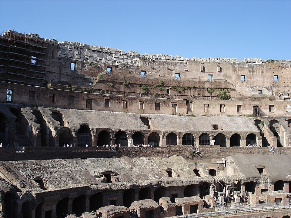 Interior arcades of the Colosseum successful Rome