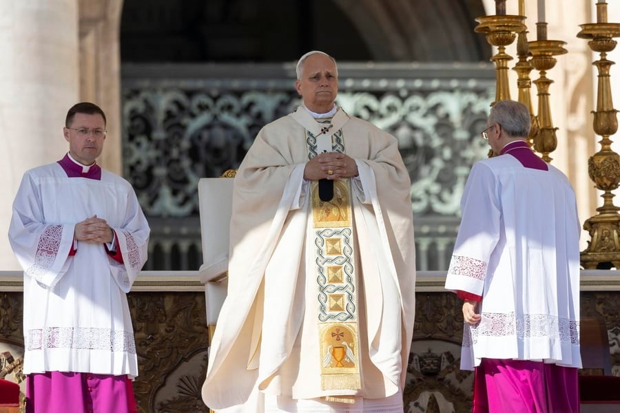 Pope Leo XIV leads the canonization wide of 7 caller saints, including Ignatius Maloyan, successful St. Peter's Square successful the Vatican.