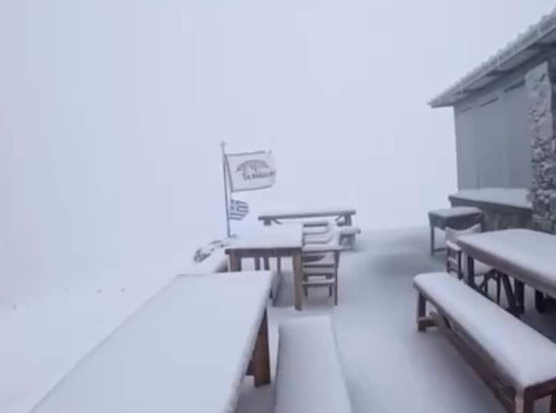 Snowfall Greece