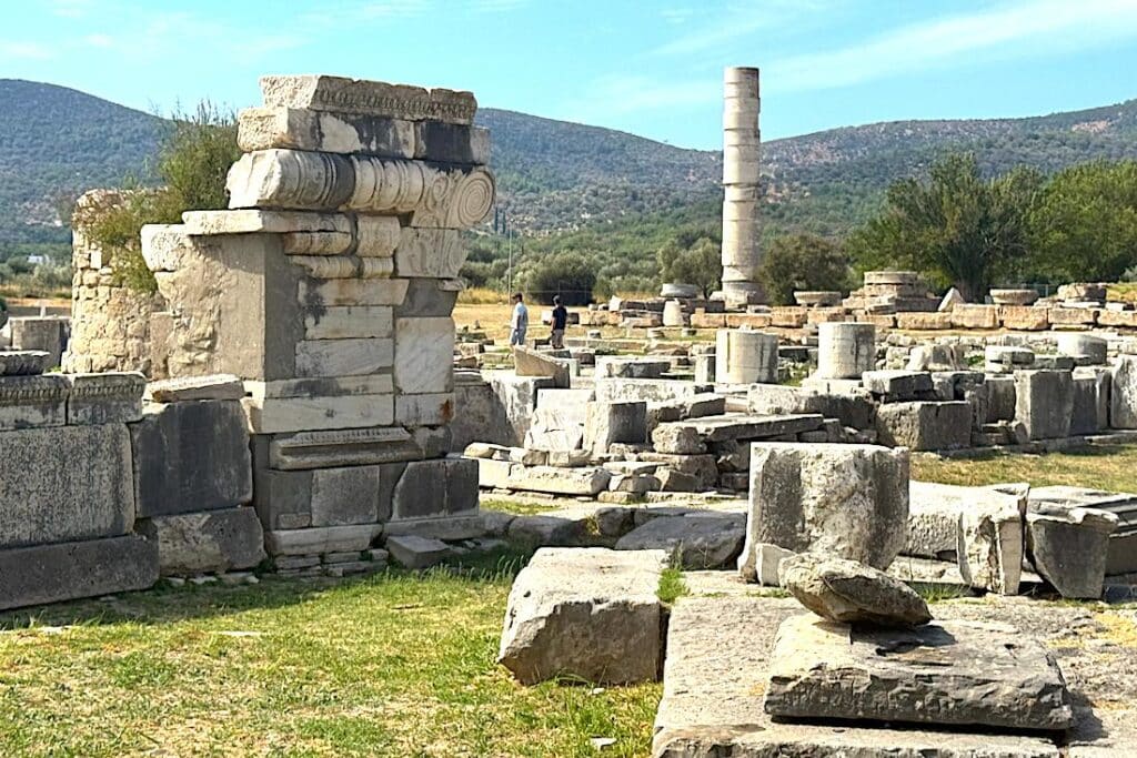 Remains of the Heraion of Samos, 1 of the astir important sanctuaries of Ancient Greece.