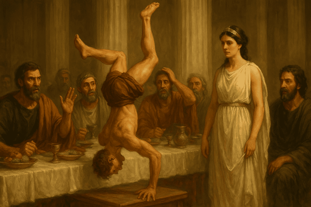 A drunken dance accidentally gave rise to Athenian democracy.