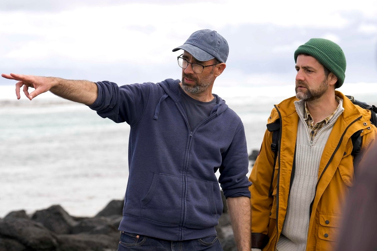 Sam Voutas directs Ivan Aristeguieta on set of his film Yesterday Island.