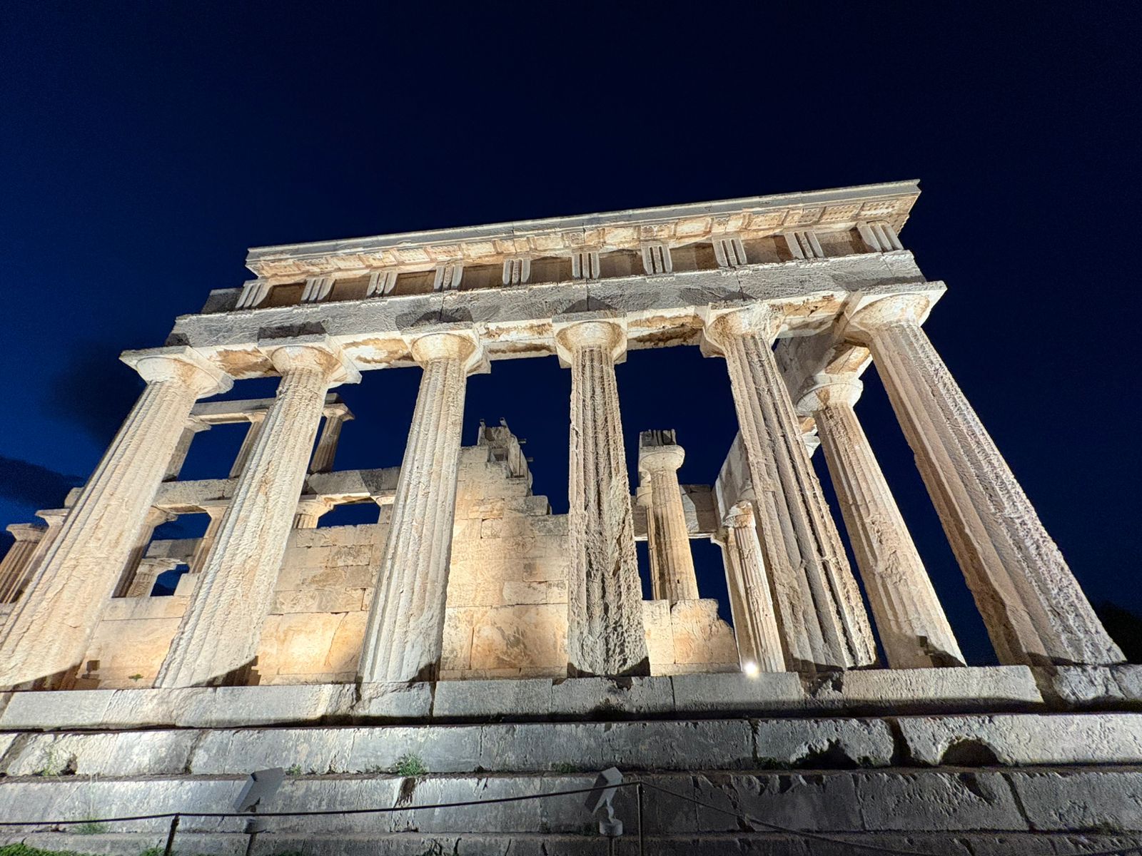 Ancient Greek Temple of Aphaea on Aegina Shines Again with Stunning New Illumination