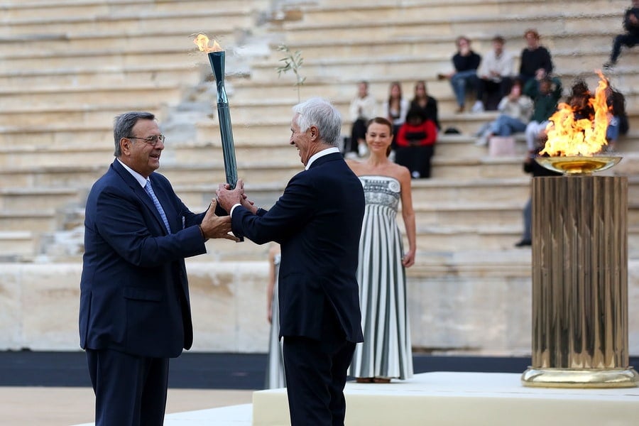 Olympic Flame Begins Its Journey from Greece to Italy for the Winter Games