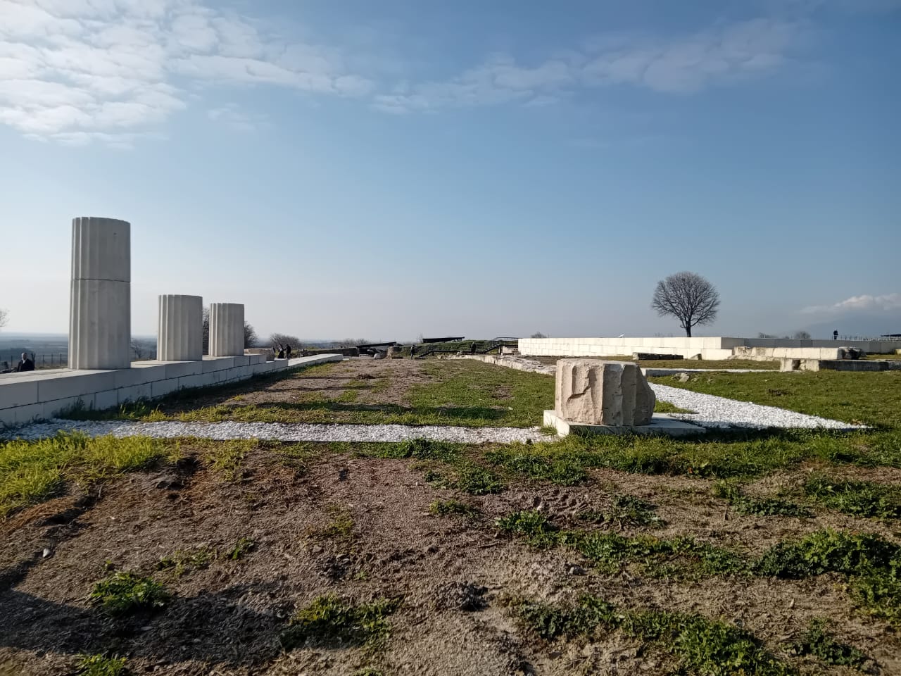 The restored remains of the Palace of Ancient Pella