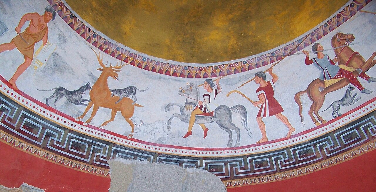 Hunting scene, Thracian tomb of Aleksandrovo