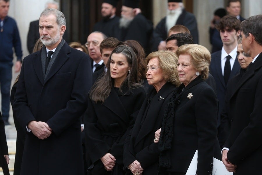 Spain’s Royals Arrive in Athens for the Farewell to Ex-Princess of Greece Irene