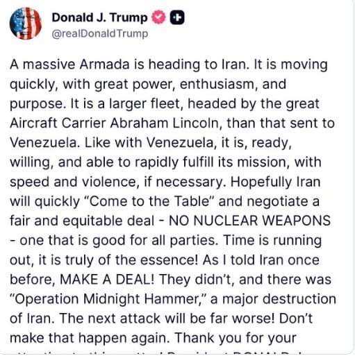Trump Iran warning