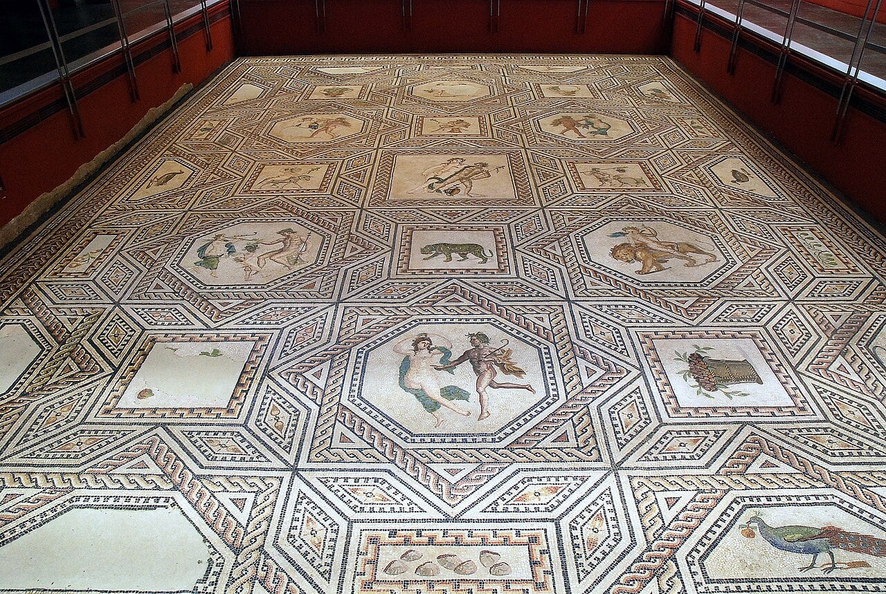 Dionysus mosaic in Cologne.