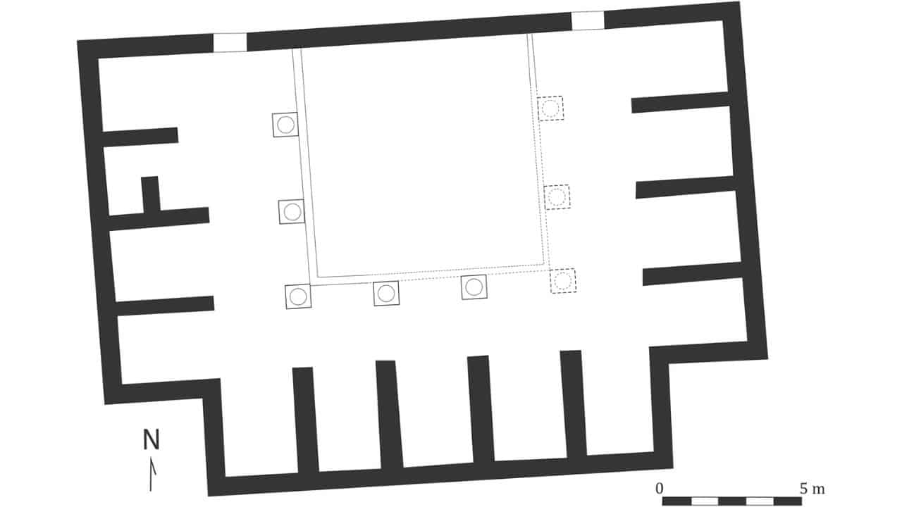 First construction phase of the macellum at Colonia Ituci Virtus Iulia