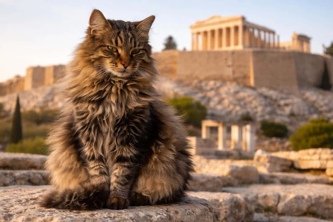 Lucia Acropolis Ahens cat