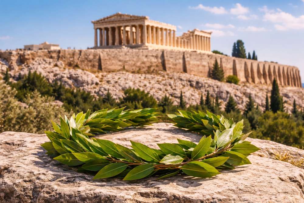 Laurel wreath acropolis ancient Greece