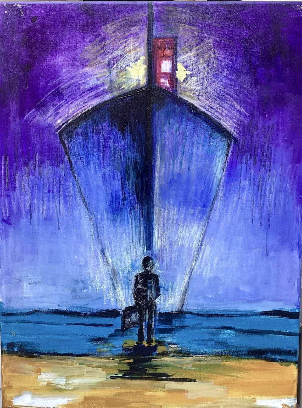 "The beginning of the journey," painting by Maria Giannikou from the “Infinity Mirror” collection.