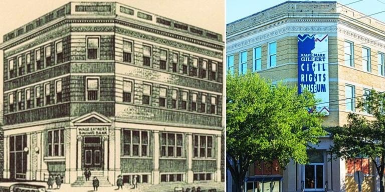 The building where Evangelinos’ Crown Candy Kitchen was located on West Broad Street then and now..