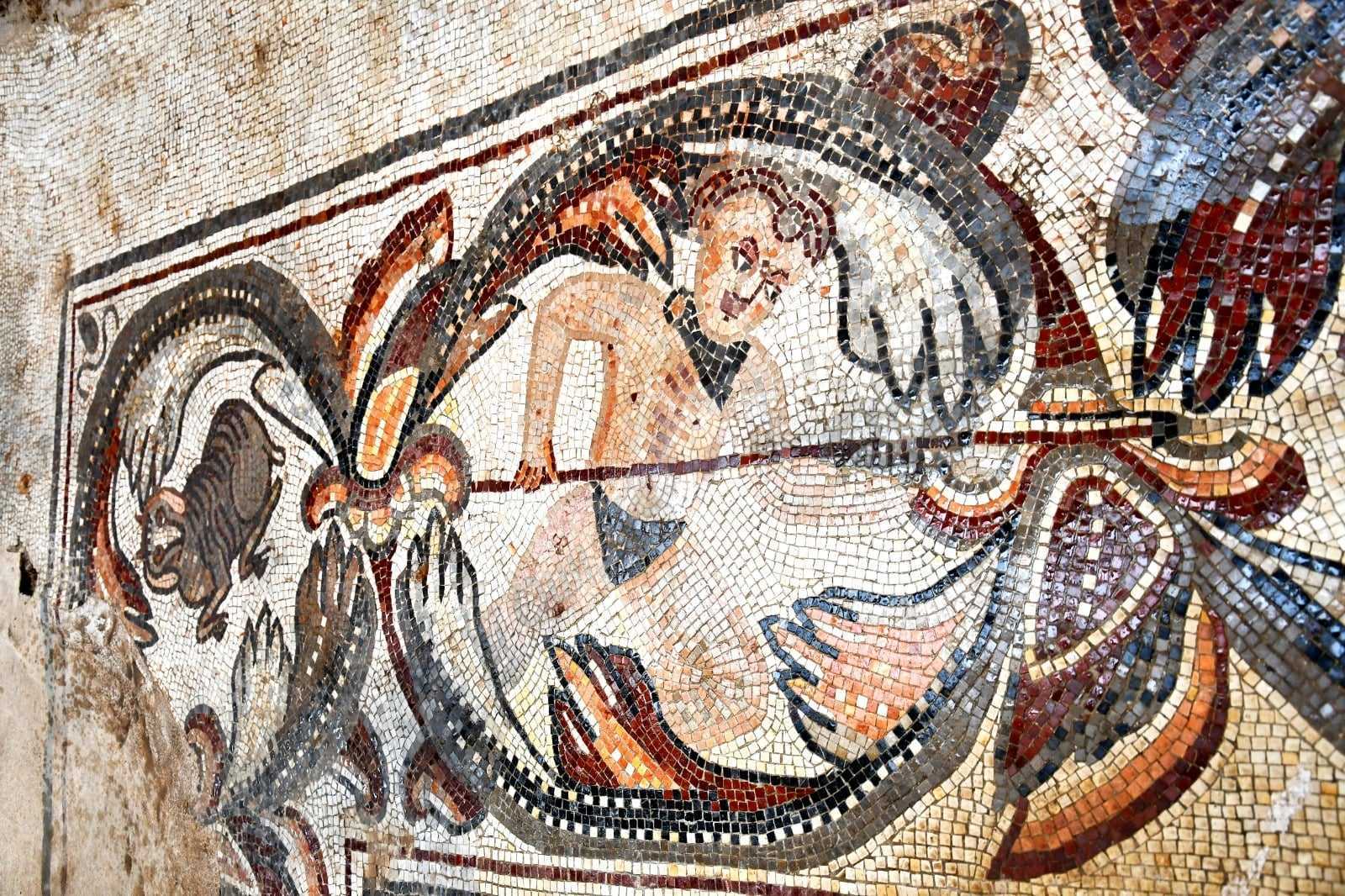 A mosaic floor from a Byzantine church in Nahariya