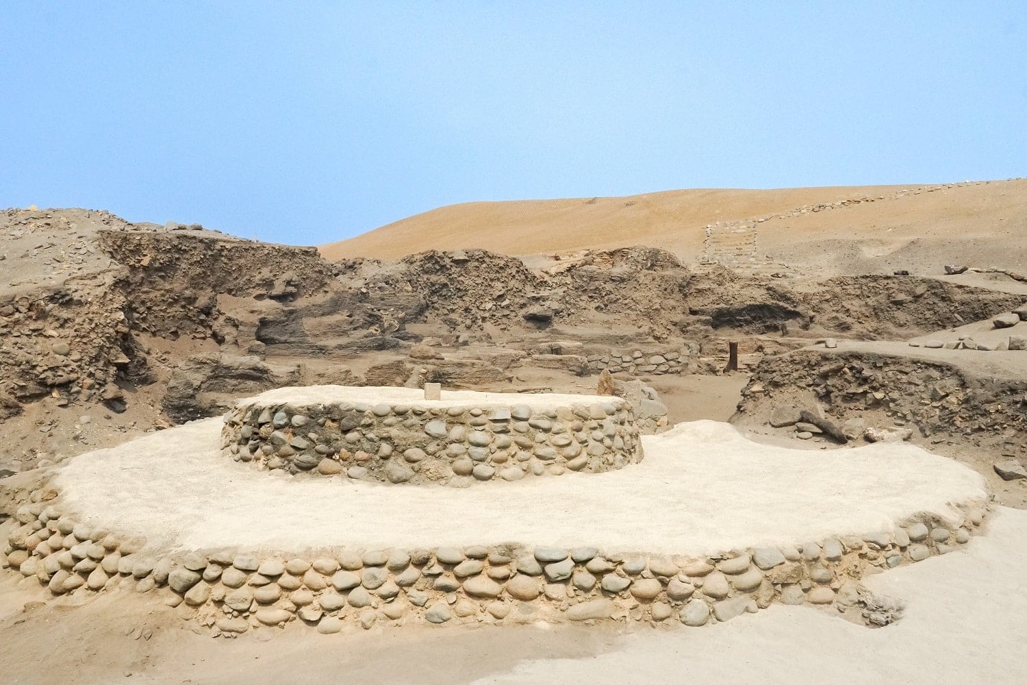 A restored presumption    of the stone-built level    astatine  Áspero, Peru