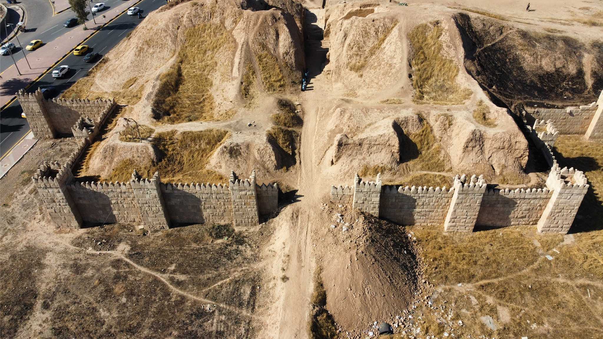 Aerial Photo of the Shamash Gate from the East