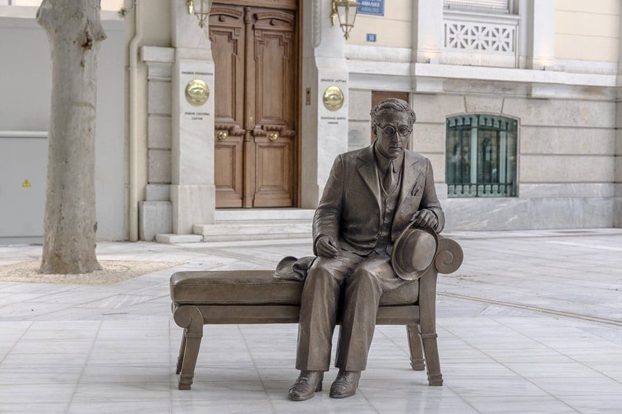 Cavafy sculpture Athens