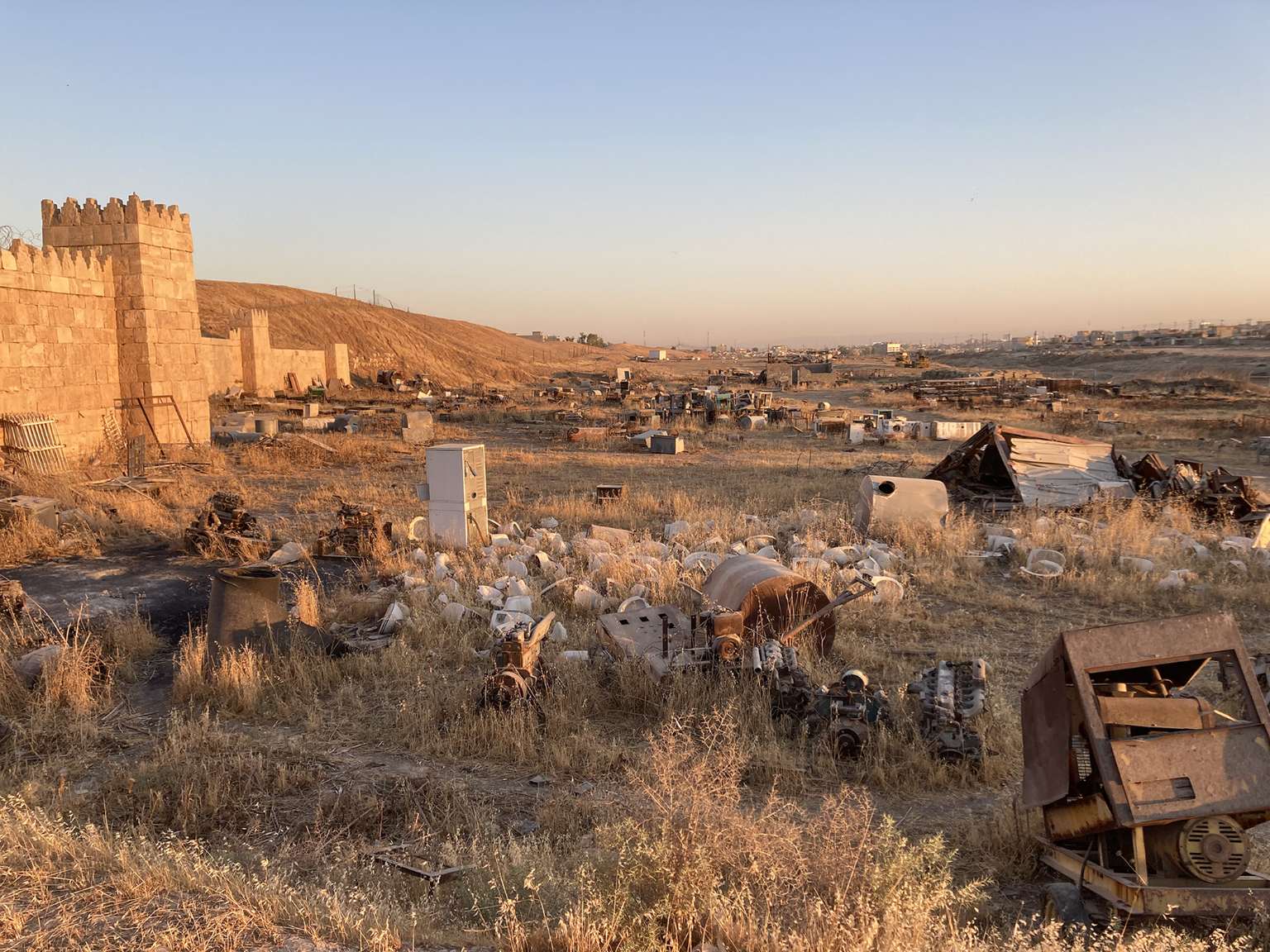 ISIS junkyard in front of the Shamash Gate