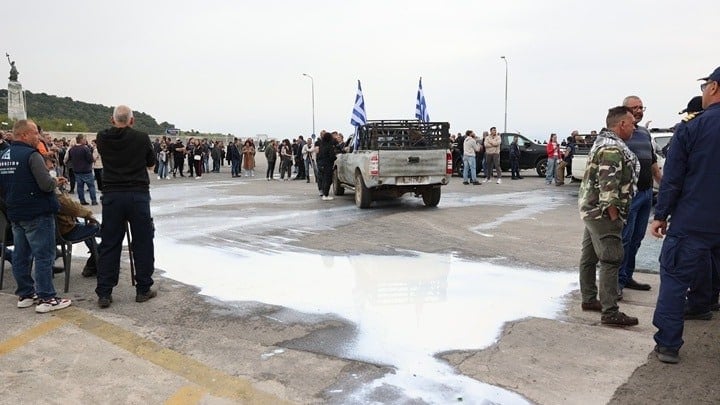 Lesvos farmers protest