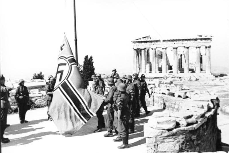 Nazi Flag to Acropolis, Athens, Greece