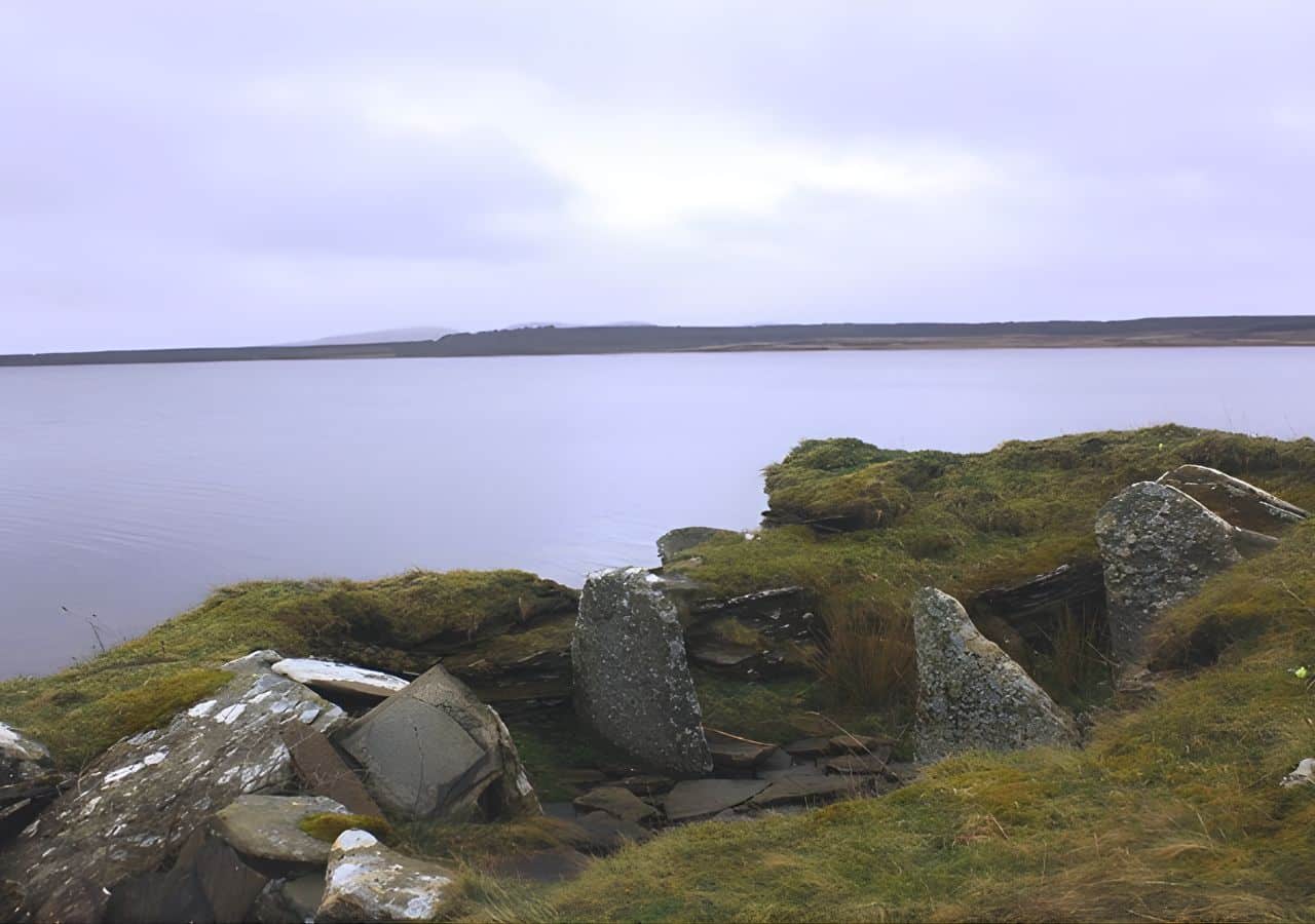 One of the tombs at Loch Calder, in the Scottish Highlands