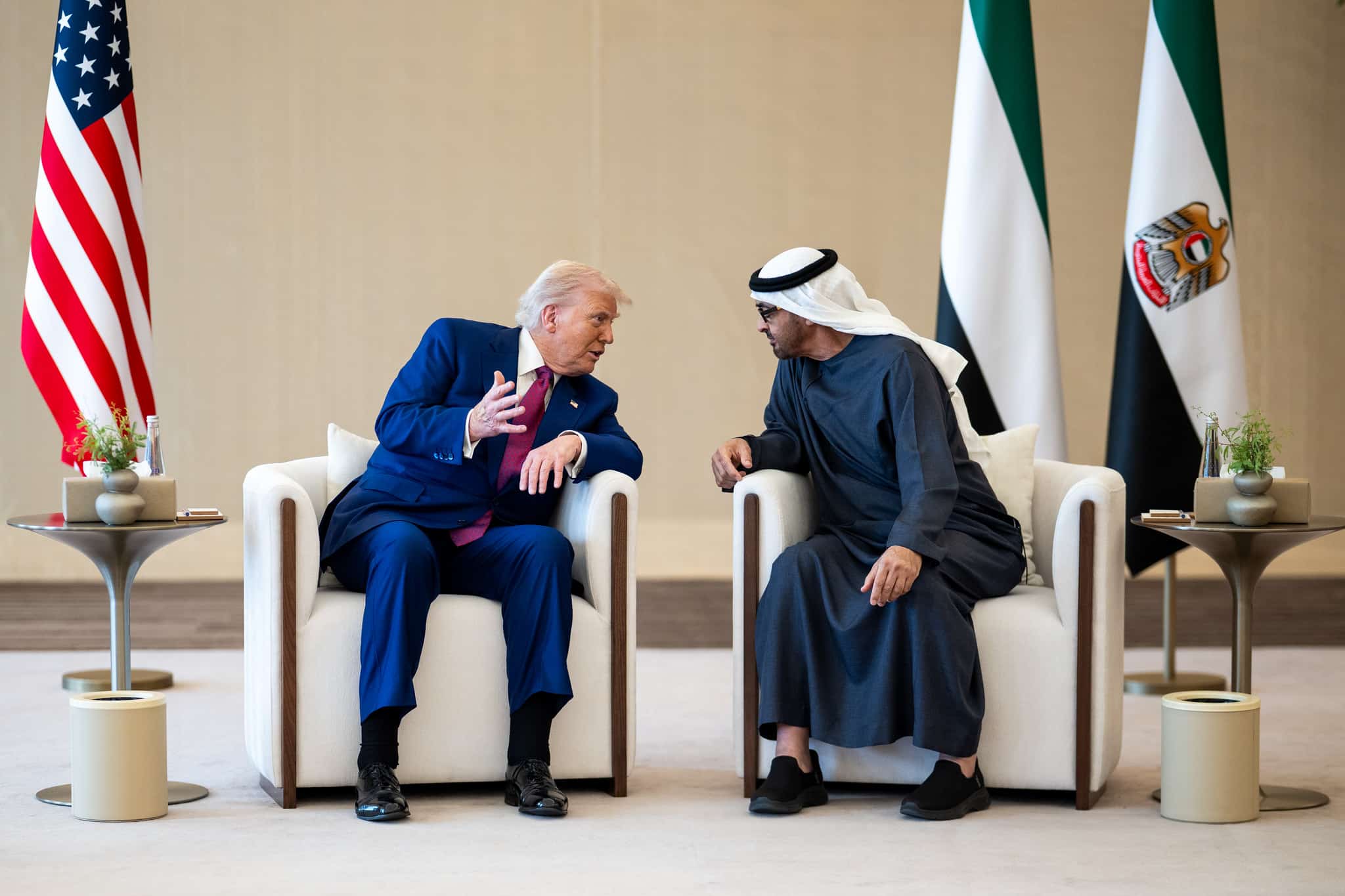 President Donald Trump meets with UAE President Sheikh Mohamed bin Zayed Al Nahyan