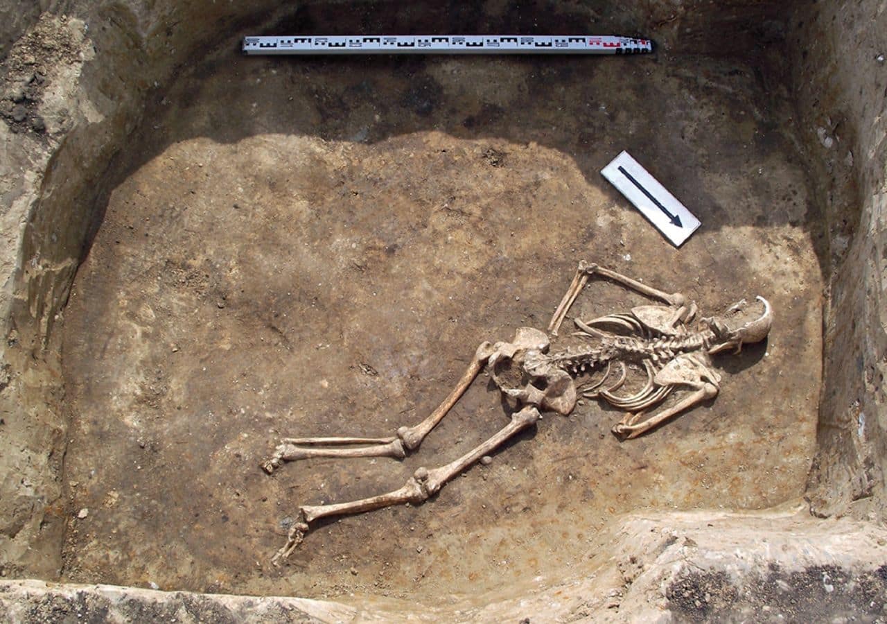 The settlement burial of a mature female