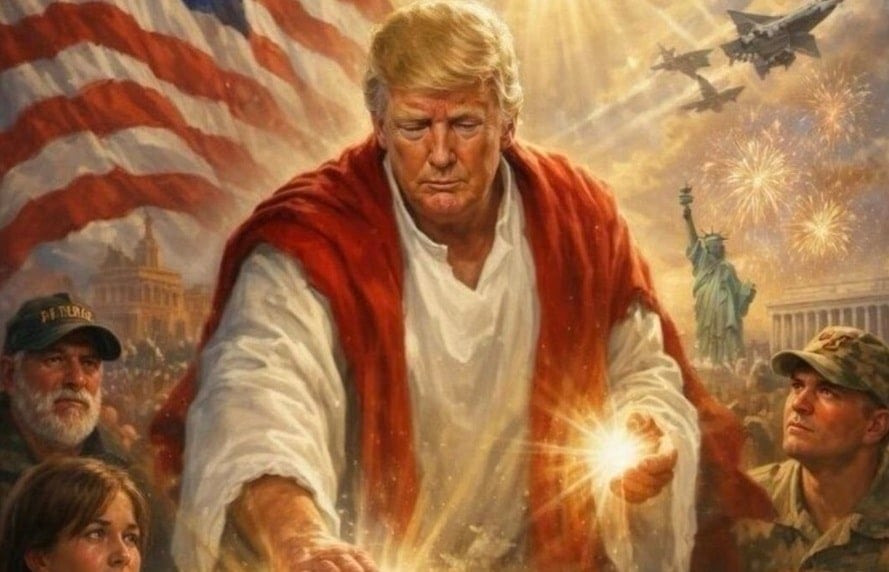 Trump Casts Himself as Jesus After Slapping Back at Pope Leo