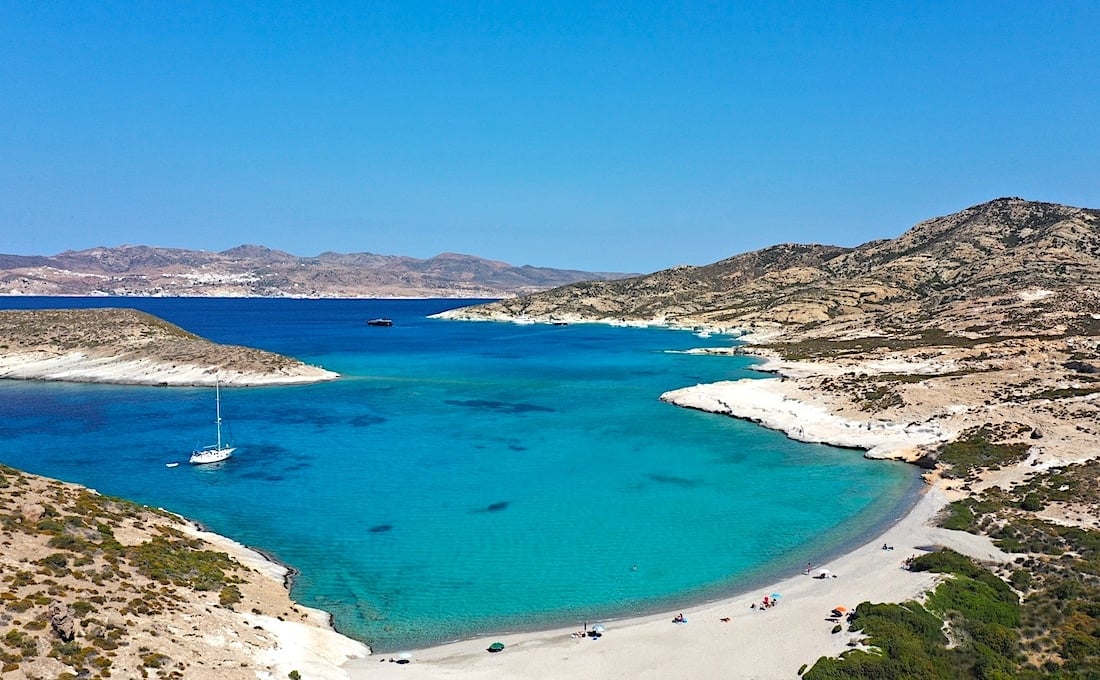 The Aegean island of Polyaigos in Greece