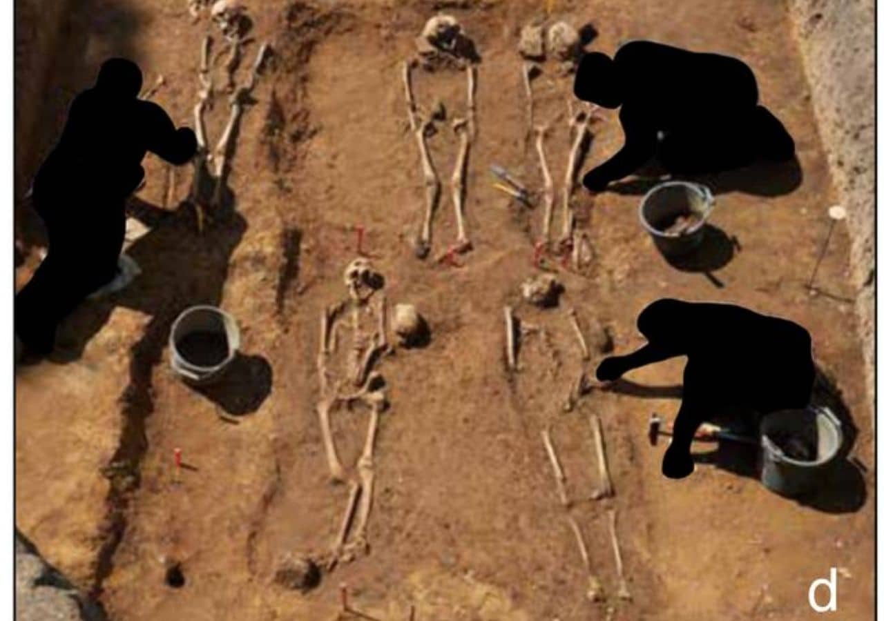 Archaeological excavation of multiple burials at the POG site