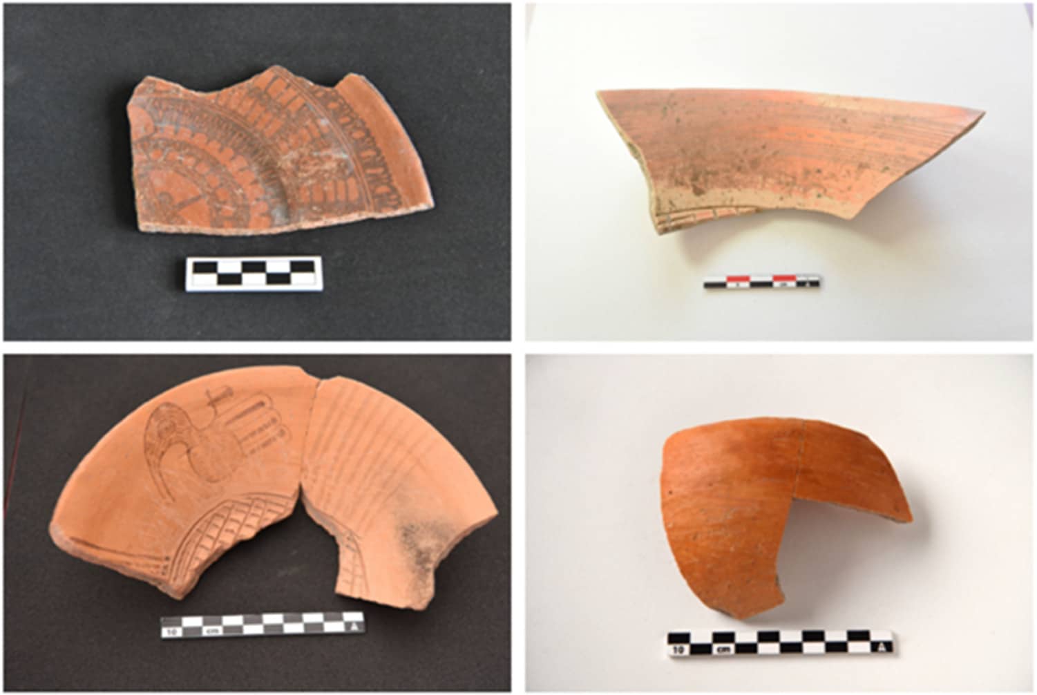 Aztec Black-on-Orange pottery