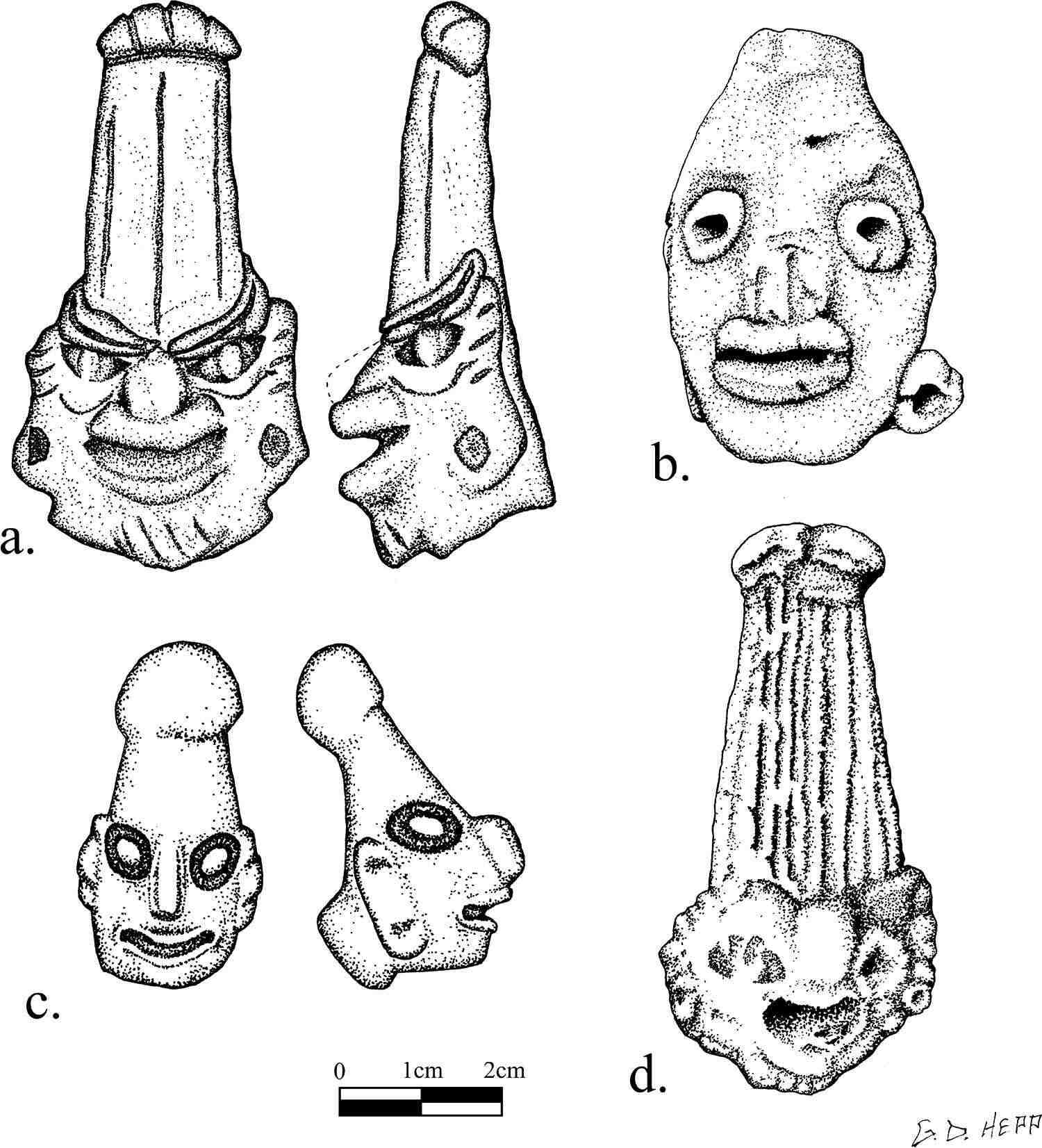 Figurines with elongated heads from the lower Río Verde Valley and the Valley of Oaxaca