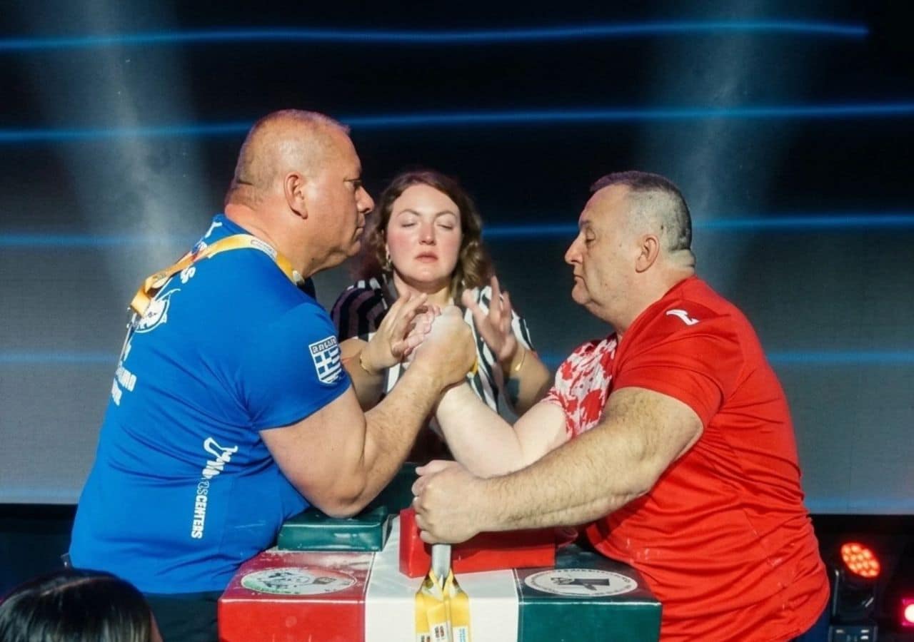 Giorgos Charalampopoulos at the 2026 European Armwrestling Championship