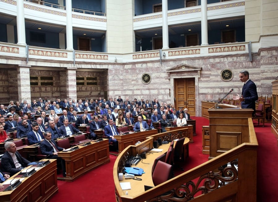 Greek Prime Minister Kyriakos Mitsotakis, Hellenic Parliament Greece