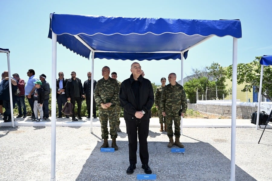 Greek Defense Minister, Nikos Dendias, Agathoni, Greece