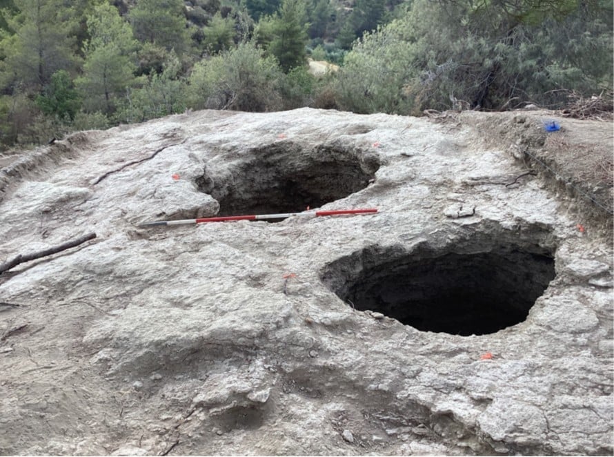 Tombs at the cemetery Makounta-Voules/Mersinoudia after excavation