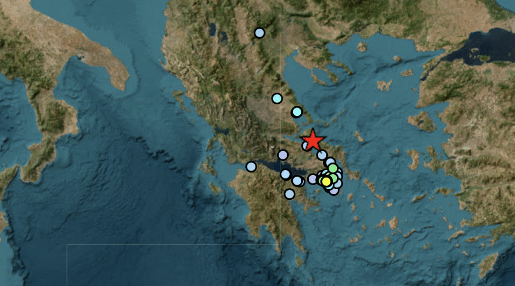 Earthquake Greece map