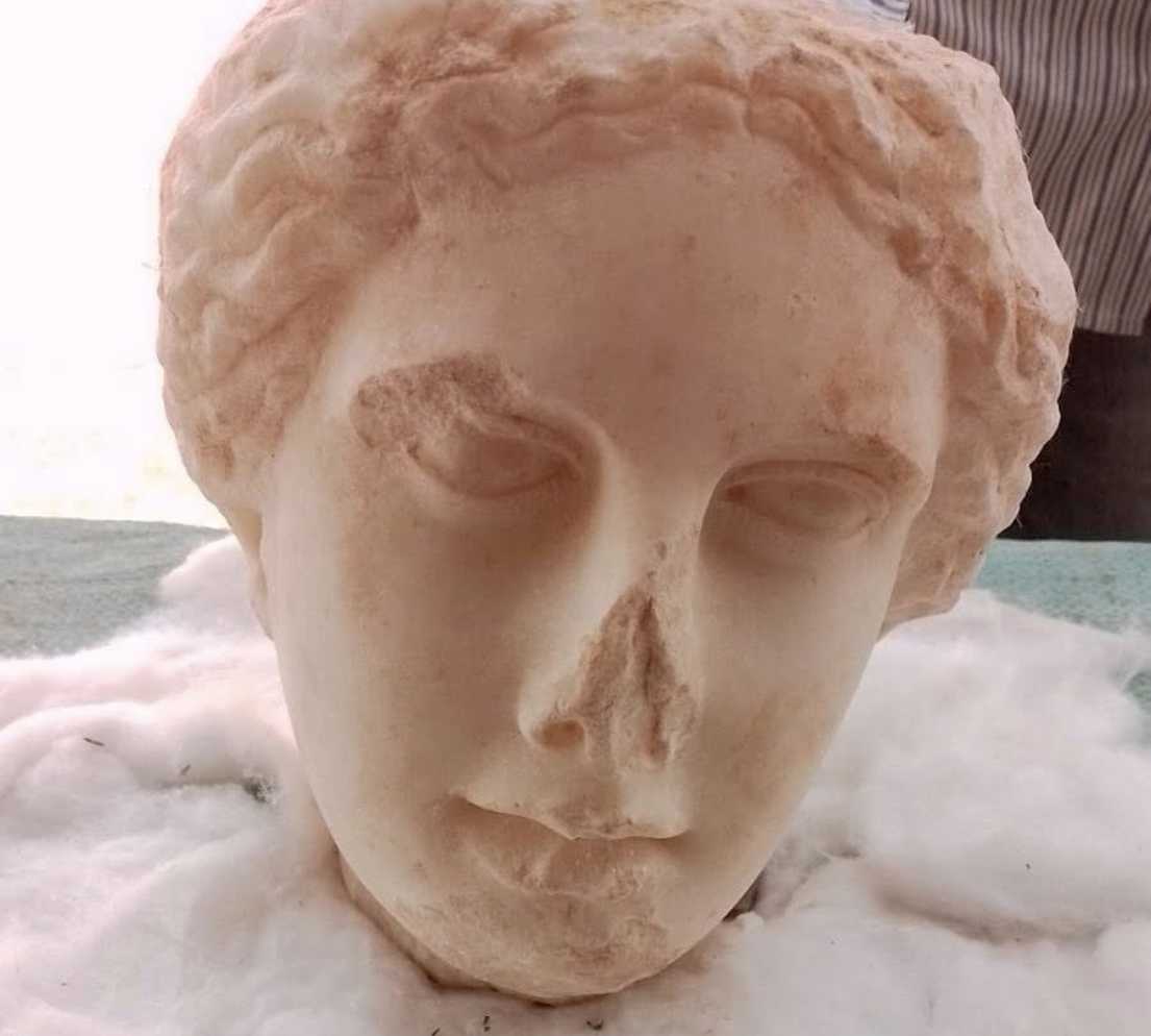 A rare marble head identified as Aphrodite was uncovered during excavations at Herakleopolis Magna