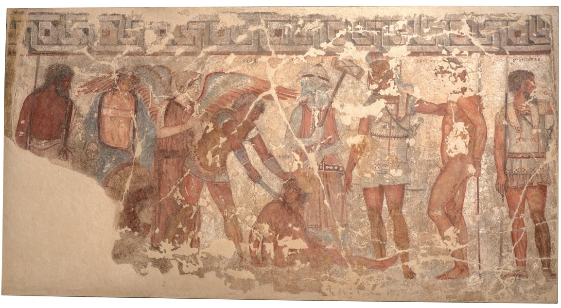 A restored fresco from the François Tomb
