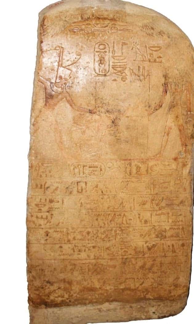 A stone stela from the reign of Pharaoh Amenhotep II discovered at the Old Qasr site