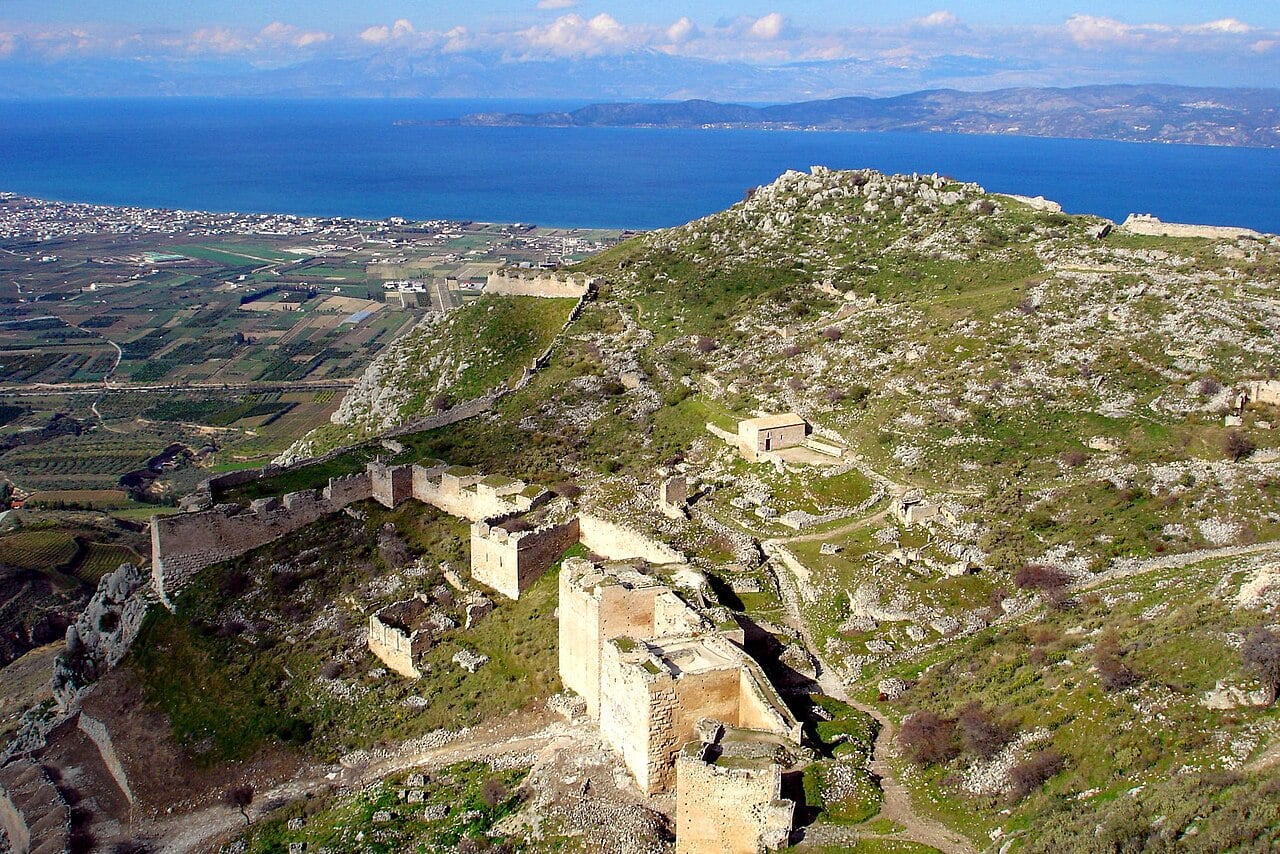 Acrocorinth, looking north towards the Gulf of Corinth