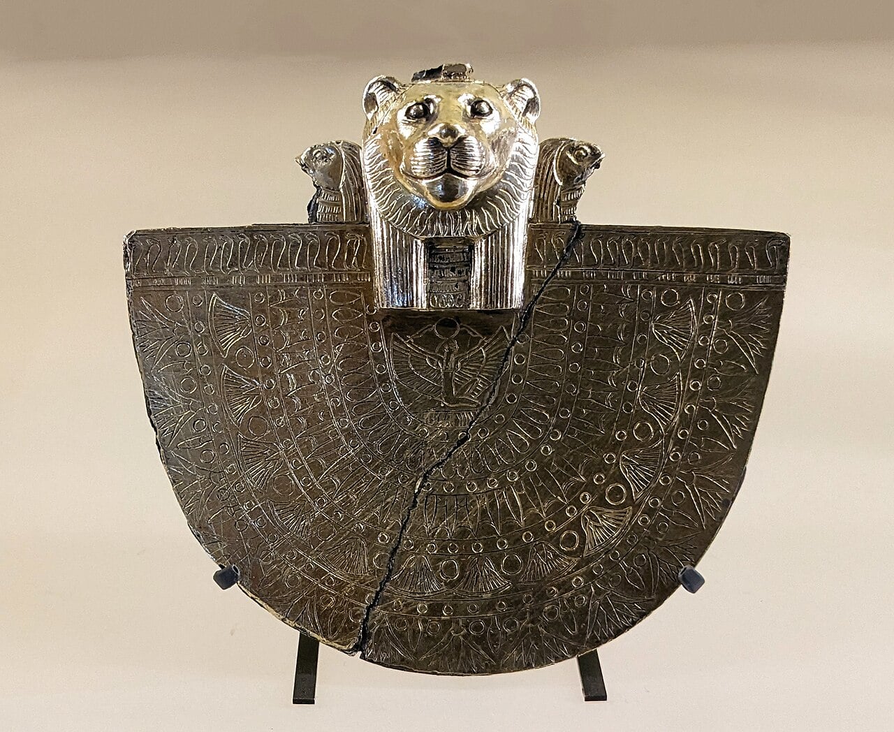 Aegis of Osorkon, the Egyptian Heracles, and his wife Tadibastet