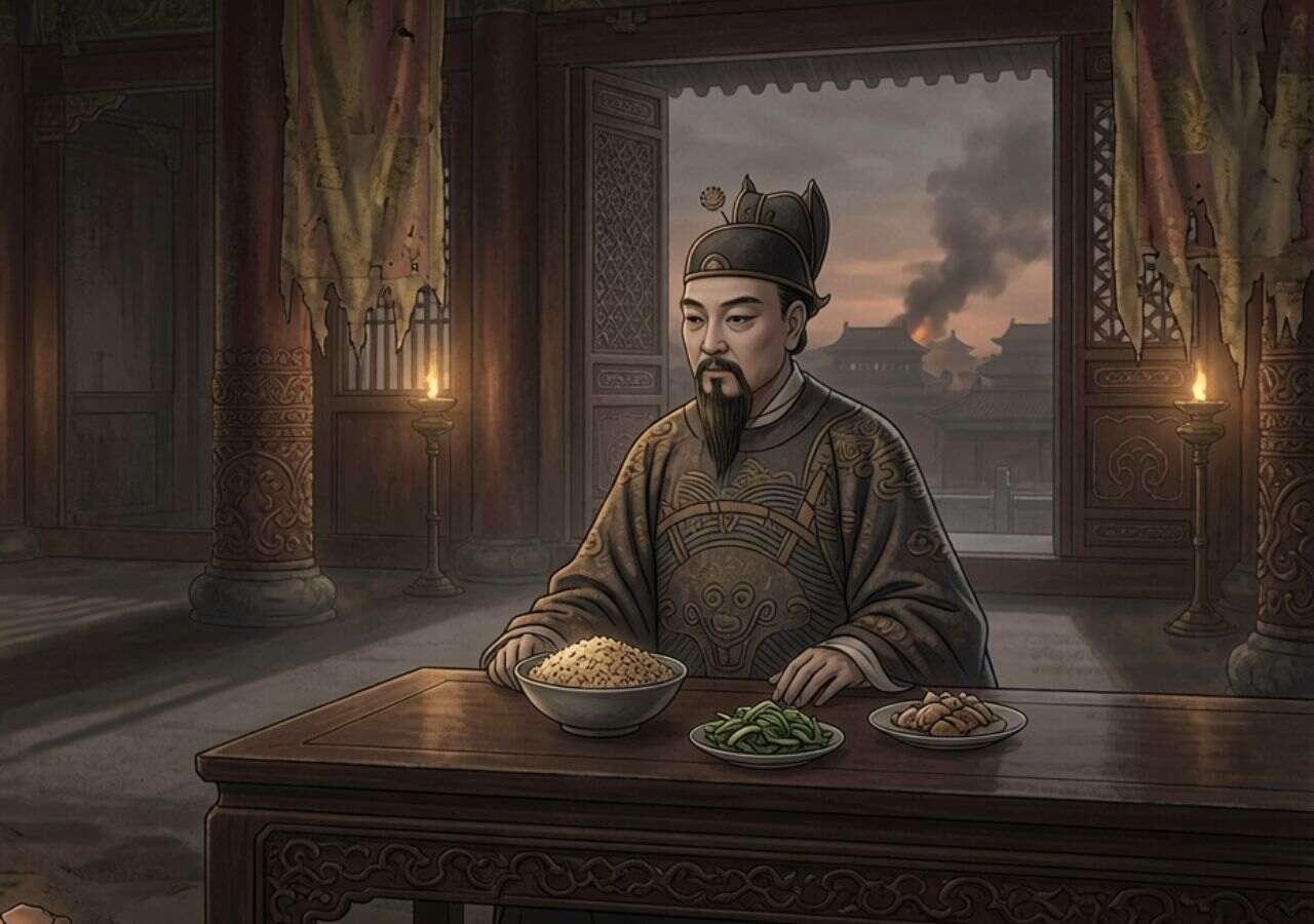 AI reconstruction of Emperor Xizong of Tang feasting