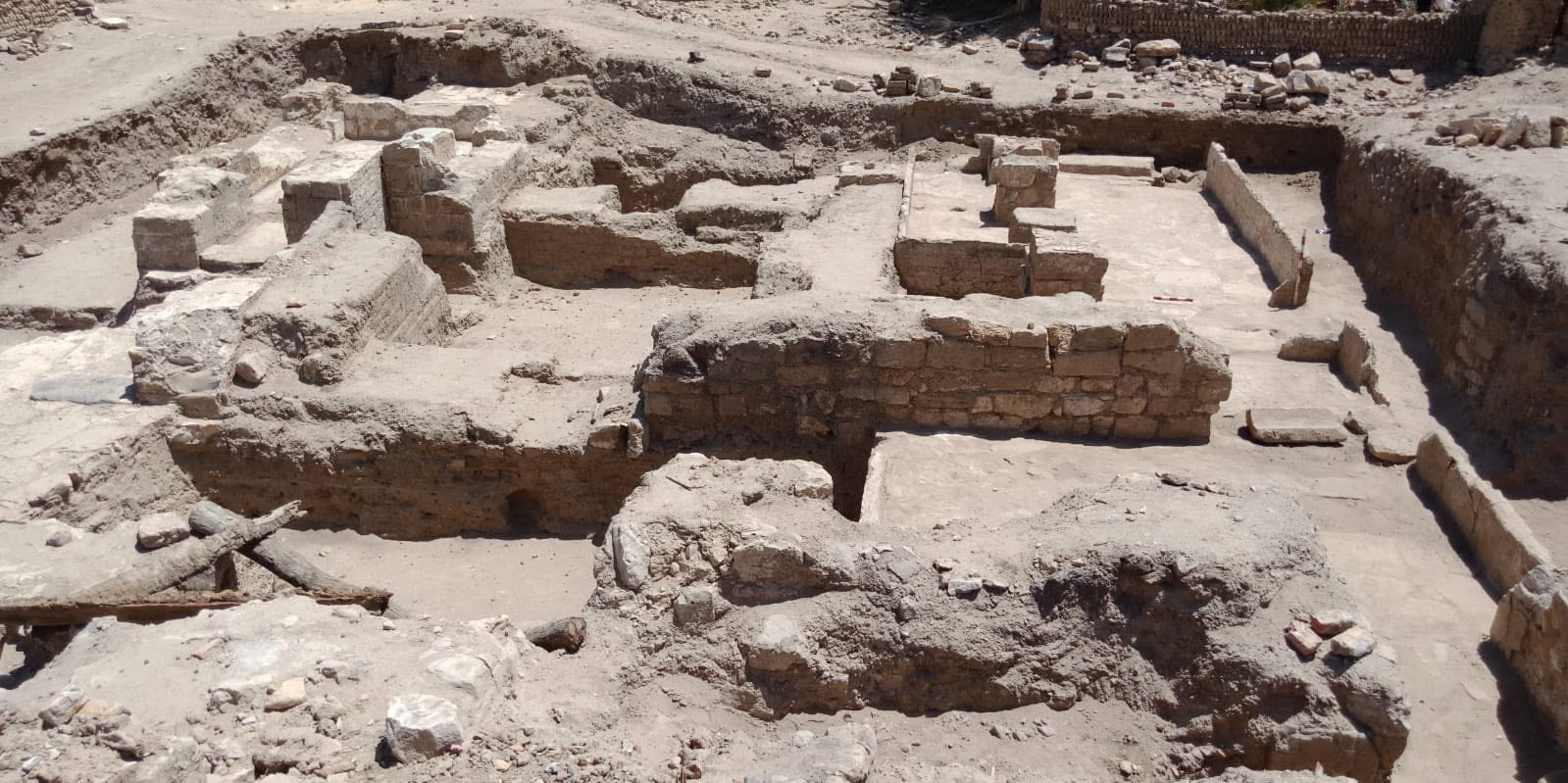 Excavated architectural remains of the Old Qasr Temple, Egypt
