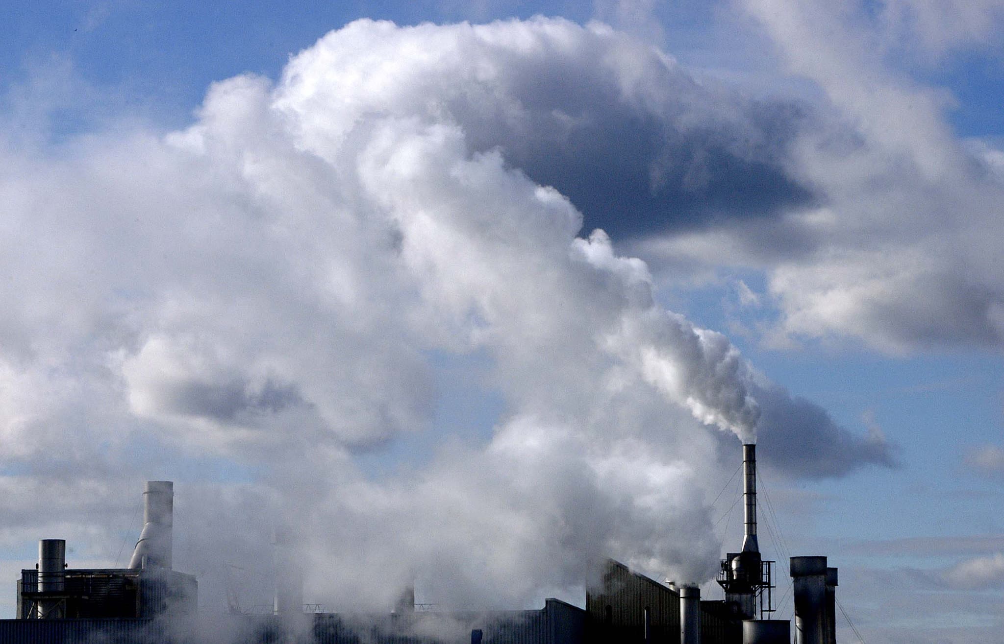 Gas emissions at a manufacturing complex in Toronto, Canada