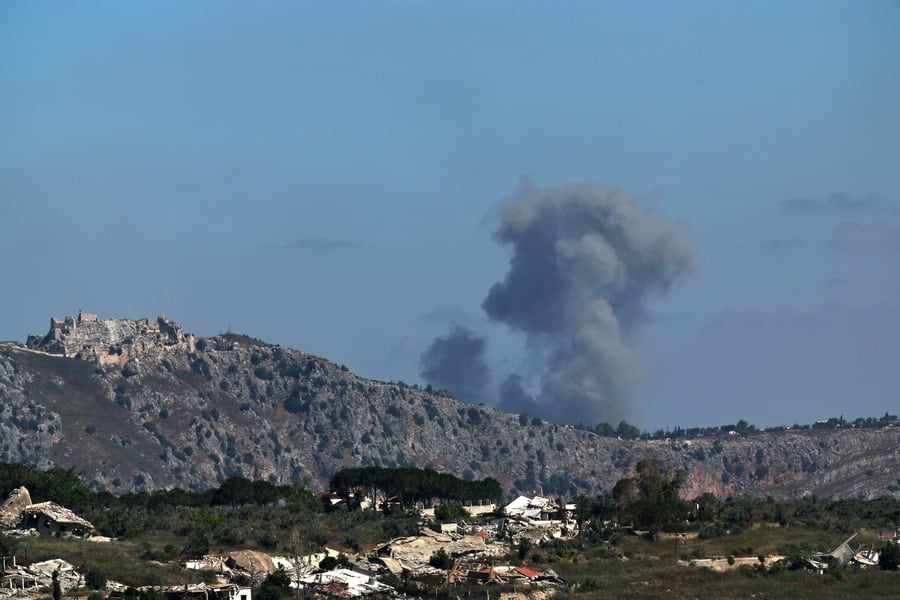 Smoke rises over southern Lebanon after Israeli strikes