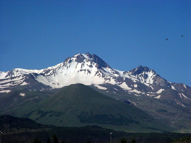 Mount Erciyes overlooks the region surrounding Lifos Mountain