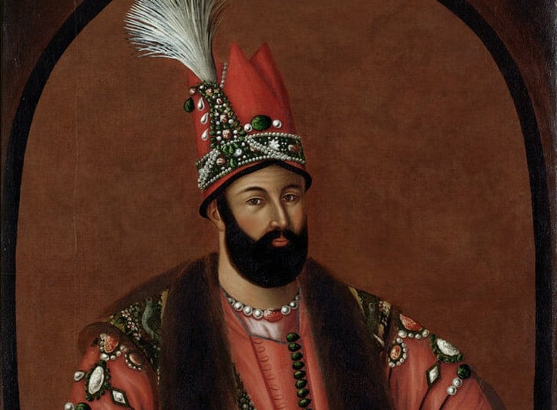 Oil portrait of Nadir Shah of Persia (1732-1747). Persian occult-scientific manuals were commonly used.
