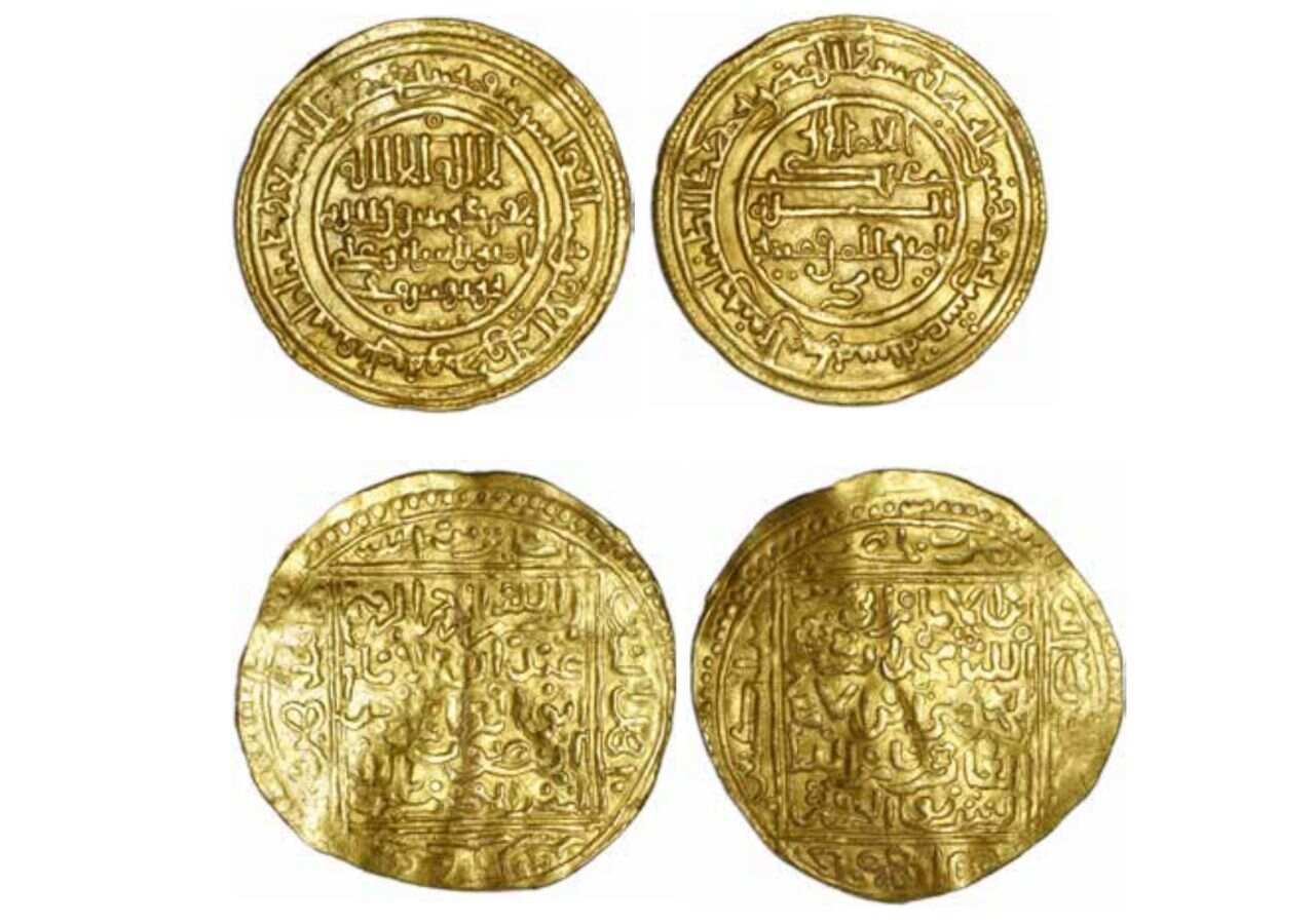 The gold coins found on the shipwreck